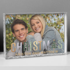 Personalised Christmas 6x4 Glitter Shaker Photo Frame